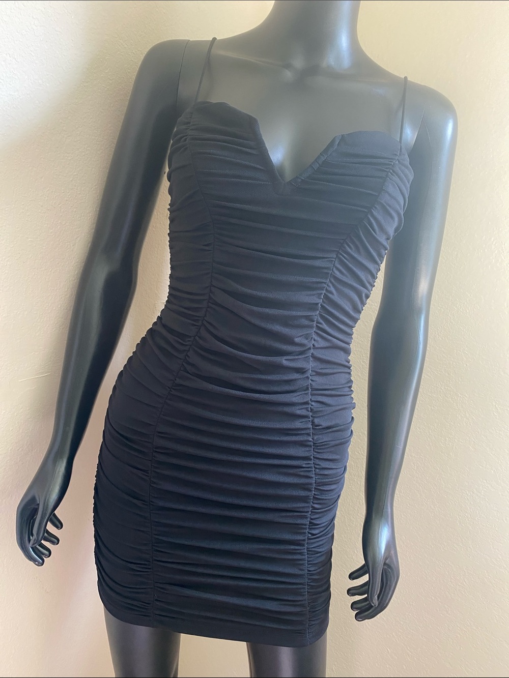 Princess Polly Midnight Muse Ruched Mini Slip Dress